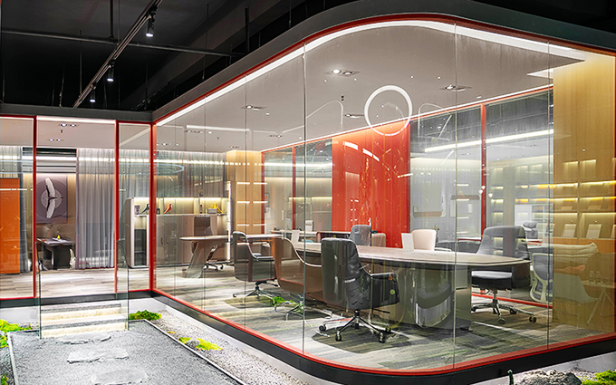 最新の会社の事例について Jeno Commercial Building Double Glass Wall System