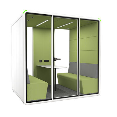 Modern Soundproof Booth with 4000K Lighting and STC30dB Soundproofing for Office and Meeting Pods