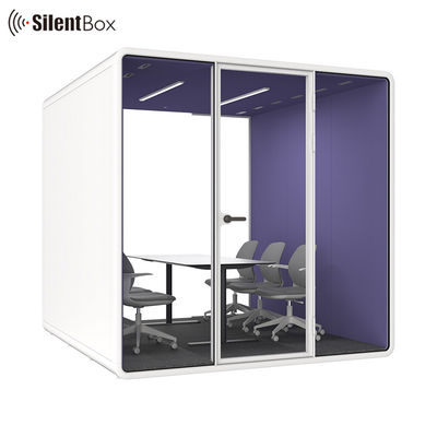 6 Person Capacity Silent Booth with Aluminum+Steel Frame and Modern Design for Office and Studio