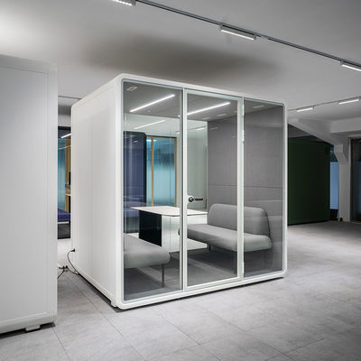 Modern Soundproof Booth with Removable Cover and Low Noise Air Circulation for Office and Home Use