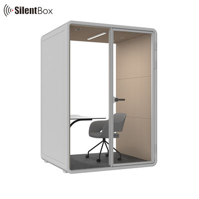 Modern Steel Frame Soundproof Booth with Ventilation System for Private Office and Meeting Pod