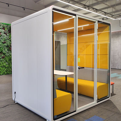 Silent Booth 6 People Private Conference Soft Design Pods Office Soundproof Conference Meeting Pods Removable Furniture