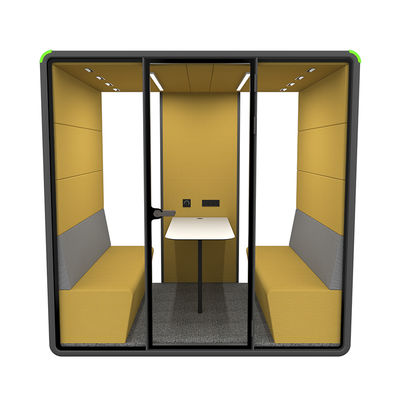Silent Booth 6 People Private Conference Soft Design Pods Office Soundproof Conference Meeting Pods Removable Furniture