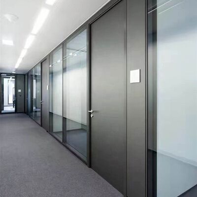 Office Demountable Solid Wall Partition System Reusable Wooden Partition
