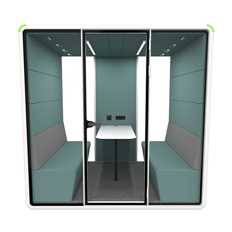 Acoustic Silent Pod Large Size Office Furniture Interview Glass Room Meeting Reception Room Cubicles Office Phone Calling Booth