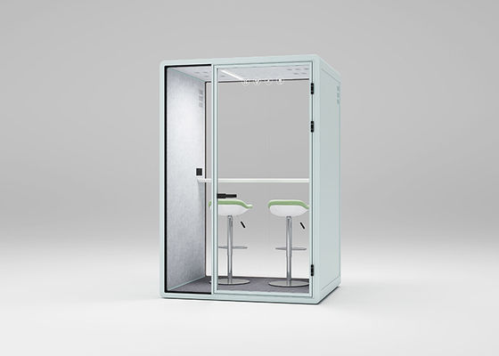 2人 アコースティック オフィス 電話ブース 中型 移動式 静かなブース 具具付き